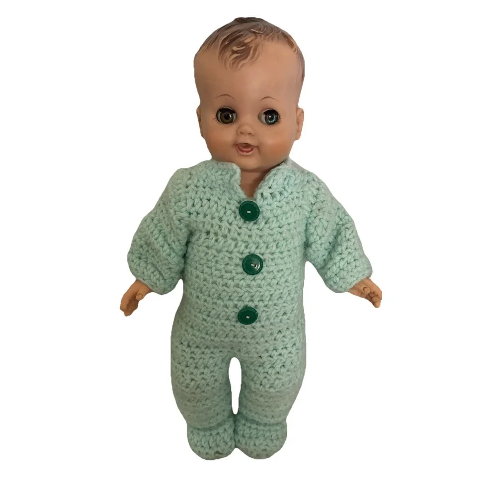 Vintage Madame Alexander Drink Wet Boy Doll 1950s Molded Hair 13